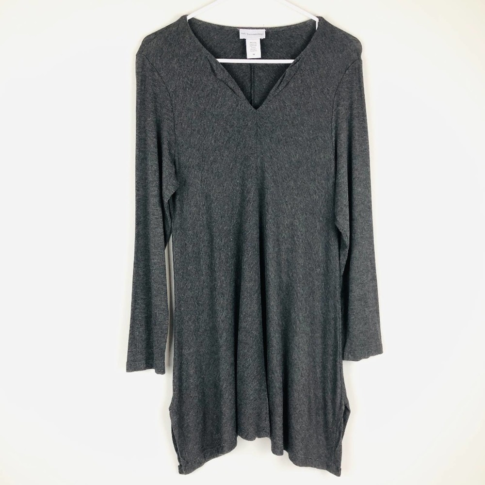 Soft Surroundings V Neck Soft Long Sleeve Knit Dress M